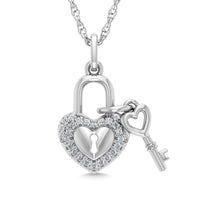 Thumbnail for Diamond 1/20 Ct.Tw. Lock Pendant in 925 Silver