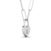 Thumbnail for Diamond 1/10 Ct.Tw. Lock Pendant in 925 Silver