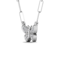 Thumbnail for Diamond 1/10 Ct.Tw. Butterfly Pendant in 925 Silver