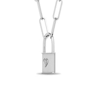 Thumbnail for Diamond 1/50 Ct.Tw. Lock Pendant in 925 Silver