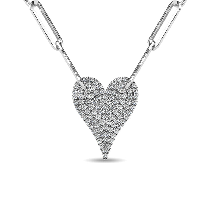 Diamond 1/4 Ct.Tw. Heart Pendant in 10K White Gold