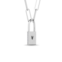 Thumbnail for Diamond 1/5 Ct.Tw. Lock Pendant in 10K White Gold