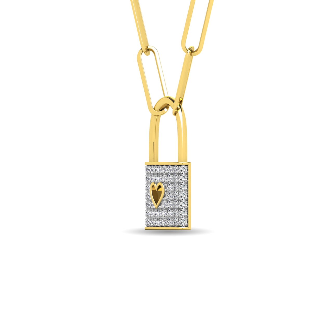Diamond 1/5 Ct.Tw. Lock Pendant in 10K White Gold