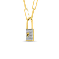 Thumbnail for Diamond 1/5 Ct.Tw. Lock Pendant in 10K White Gold