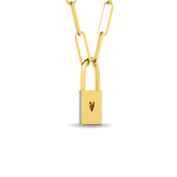 Thumbnail for Diamond 1/5 Ct.Tw. Lock Pendant in 10K White Gold
