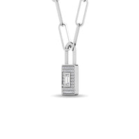 Thumbnail for Diamond 1/5 Ct.Tw. Lock Pendant in 10K White Gold