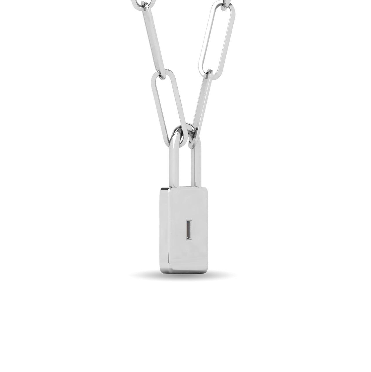 Diamond 1/5 Ct.Tw. Lock Pendant in 10K White Gold