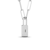 Thumbnail for Diamond 1/5 Ct.Tw. Lock Pendant in 10K White Gold