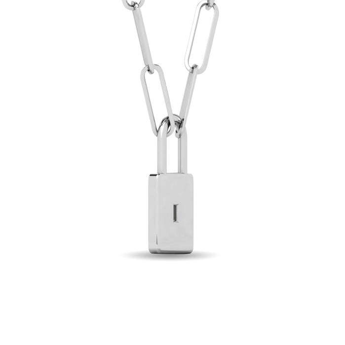 Diamond 1/5 Ct.Tw. Lock Pendant in 10K White Gold