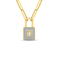 Thumbnail for Diamond 1/5 Ct.Tw. Lock Pendant in 10K Yellow Gold