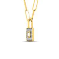 Thumbnail for Diamond 1/5 Ct.Tw. Lock Pendant in 10K Yellow Gold