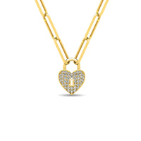 Thumbnail for Diamond 1/8 Ct.Tw. Lock Pendant in 10K Yellow Gold