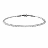 Thumbnail for LADIES BRACELET 1 CT ROUND DIAMOND 14K WHITE GOLD