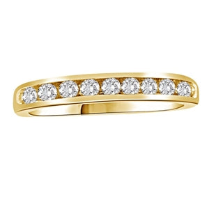 LADIES BAND 1/3 CT ROUND DIAMOND 14K ROSE GOLD
