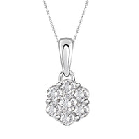 Thumbnail for LADIES PENDANT 1 CT ROUND DIAMOND 14K WHITE GOLD