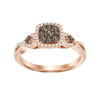 Thumbnail for LADIES RING 1/2 CT ROUND/CHOCOLATE DIAMOND 14K ROSE GOLD