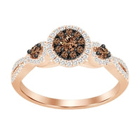 Thumbnail for LADIES RING 3/8 CT ROUND/CHOCOLATE DIAMOND 14K ROSE GOLD