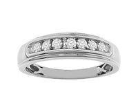 Thumbnail for MEN'S BAND 1/3 CT ROUND DIAMOND 10K WHITE GOLD