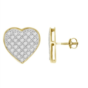 YUVA EARRINGS 1/4 CT ROUND DIAMOND 10K ROSE GOLD