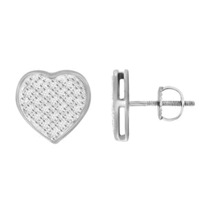 YUVA EARRINGS 1/6 CT ROUND DIAMOND 10K WHITE GOLD
