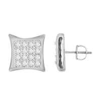 Thumbnail for YUVA EARRINGS 1/10 CT ROUND DIAMOND 10K WHITE GOLD