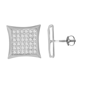 YUVA EARRINGS 1/4 CT ROUND DIAMOND 10K WHITE GOLD