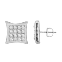 Thumbnail for YUVA EARRINGS 1/10 CT ROUND DIAMOND 10K SILVER