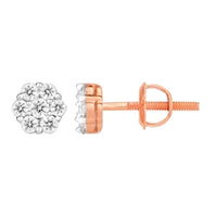 Thumbnail for LADIES EARRING 1/3 CT ROUND DIAMOND 14K ROSE GOLD