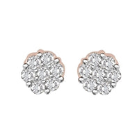 Thumbnail for LADIES EARRINGS 3/4 CT ROUND DIAMOND 14K WHITE GOLD