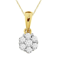 Thumbnail for LADIES PENDANT 1/6 CT ROUND DIAMOND 10K YELLOW GOLD