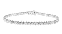 Thumbnail for LADIES BRACELET 3 CT ROUND DIAMOND 14K WHITE GOLD