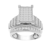Thumbnail for LADIES RING 1 1/2 CT ROUND/PRINCESS/BAGUETTE DIAMOND 10K WHITE GOLD