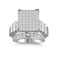 Thumbnail for LADIES RING 4 CT ROUND/PRINCESS/BAGUETTE DIAMOND 10K WHITE GOLD