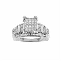 Thumbnail for LADIES RING 1 CT ROUND/PRINCESS/BAGUETTE DIAMOND SILVER