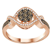 Thumbnail for LADIES RING 1/2 CT ROUND /CAPPUCCINO 10K ROSE GOLD