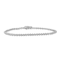 Thumbnail for LADIES BRACELET 1 CT ROUND DIAMOND 10K WHITE GOLD
