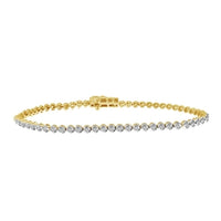 Thumbnail for LADIES BRACELET 1 CT ROUND DIAMOND 10K YELLOW GOLD