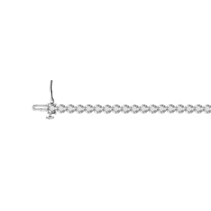 LADIES BRACELET 2 CT ROUND DIAMOND 10K WHITE GOLD