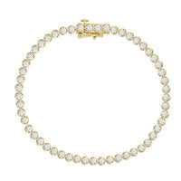 Thumbnail for LADIES BRACELET 2 CT ROUND DIAMOND 10K YELLOW GOLD
