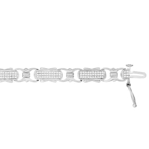 LADIES BRACELET 3/4 CT ROUND DIAMOND 10K WHITE GOLD