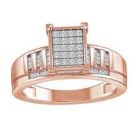 Thumbnail for LADIES RING 1/2 CT ROUND/BAGUETTE DIAMOND 10K ROSE GOLD