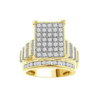 Thumbnail for LADIES RING 2 CT ROUND/BAGUETTE DIAMOND 10K YELLOW GOLD