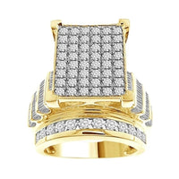 Thumbnail for LADIES RING 3 CT ROUND/BAGUETTE DIAMOND 10K YELLOW GOLD
