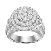 Thumbnail for LADIES RING 3 CT ROUND/BAGUETTE DIAMOND 10K WHITE GOLD