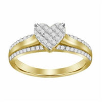 Thumbnail for LADIES RING 1/5 CT ROUND DIAMOND 10K YELLOW GOLD