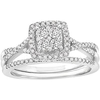 Thumbnail for LADIES BRIDAL RING  SET 1/2 CT ROUND DIAMOND 10K WHITE GOLD