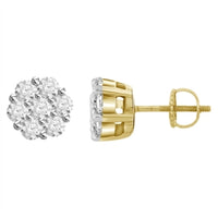 Thumbnail for LADIES EARRINGS 1/2 CT ROUND DIAMOND 14K YELLOW GOLD