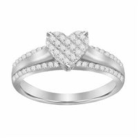 Thumbnail for LADIES RING 1/5 CT ROUND DIAMOND 10K WHITE GOLD