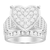 Thumbnail for LADIES RING 3 CT ROUND/BAGUETTE DIAMOND 10K WHITE GOLD
