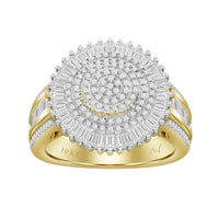 Thumbnail for LADIES RING 1 CT ROUND/BAGUETTE DIAMOND 10K YELLOW GOLD
